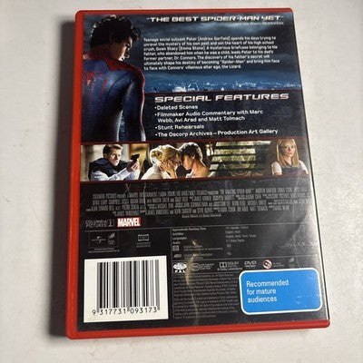 The Amazing Spider-Man (DVD, 2012) , Andrew Garfield, Emma Stone, Region 4,2