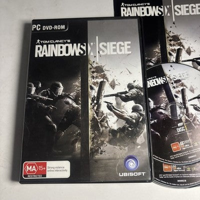 Tom Clancy's Rainbow Six Siege PC Game DVD-ROM Shooter Action Complete Manual
