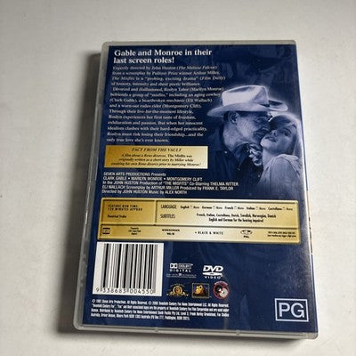 The Misfits (DVD, 1961) Clark Gable, Marilyn Monroe Region 4