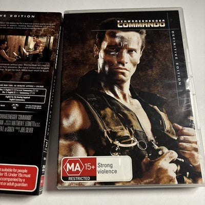 Commando - Definitive Edition (DVD, 1985) Arnold Schwarzenegger Region 4