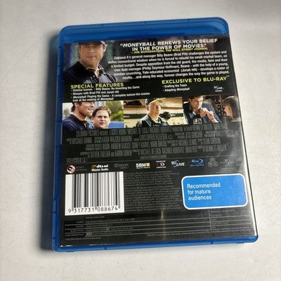 Moneyball (Blu-ray, 2011) Brad Pitt, Jonah Hill All Regions