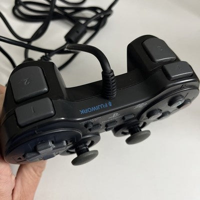 Fujiwork Boomarang PlayStation Controller with Turbo for PS1 PS2 PXK2CR-BK