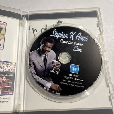 *Signed* Stephen K Amos Live - Find the Funny (DVD, 2009) Region 4