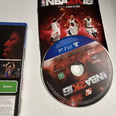 NBA 2k16 Sony PlayStation 4 PS4 Game Complete With Manual