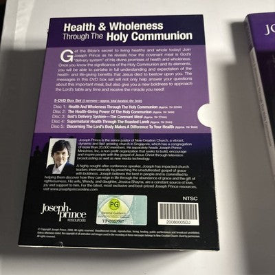 Joseph Prince: Health & Wholeness Through The Holy Communion DVD All Regions