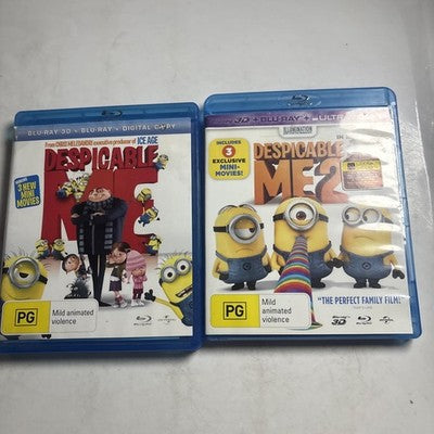 Despicable Me 1 & 2 In 3D (Blu-ray 3D, 2013) All Regions