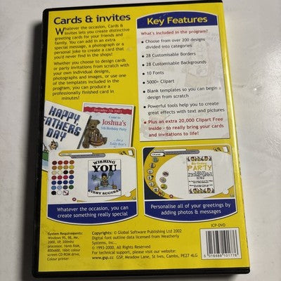 Cards & Invites & 20,000 Clip Art PC CDROM