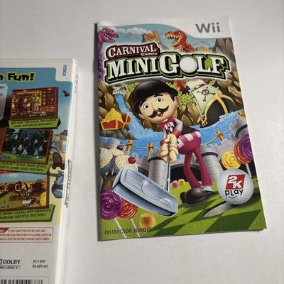Carnival Games Mini Golf Nintendo Wii - Complete with Manual PAL