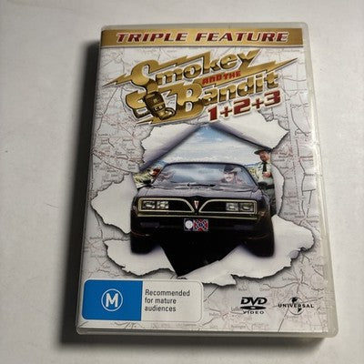 Smokey and the Bandit 1 2 3 (DVD, 1980) Sally Field, Burt Reynolds Region 4,2