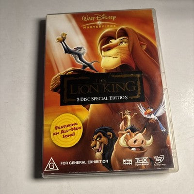 The Lion King (Special Edition, DVD, 1994) Disney Region 4