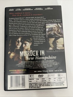 Murder in New Hampshire (DVD, 1991) Helen Hunt All Regions