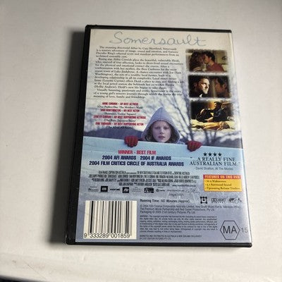 Somersault (DVD, 2004) Lynette Curran, Abbie Cornish, Sam Worthington Region 4