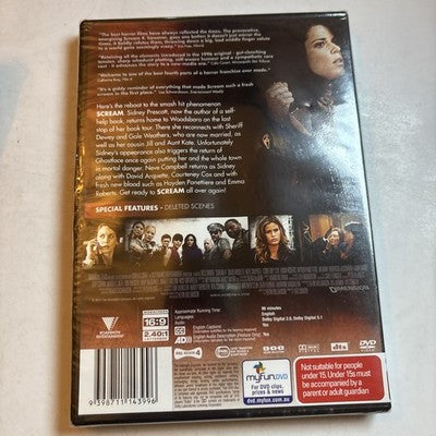 Scream 4 (DVD, 2011) Neve Campbell, Courtney Cox Region 4 *New Sealed*