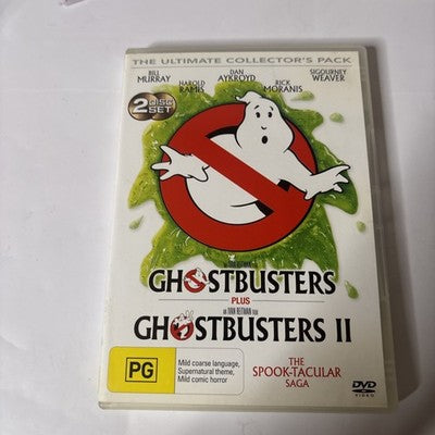Ghostbusters / Ghostbusters II (DVD, 2-Disc) Bill Murray Region 4