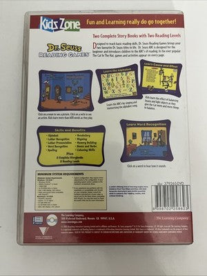 Dr. Seuss Reading Games For Kids Ages 3-7 (PC, MAC) CD-ROM Educational Game