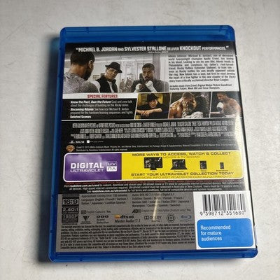 Creed (Blu-ray, 2015) Michael B. Jordan, Sylvester Stallone, Region B