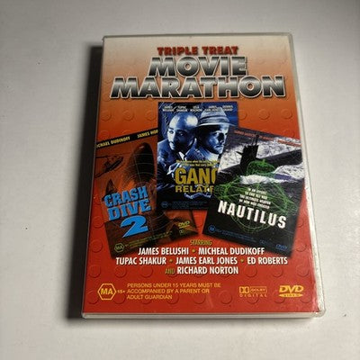 Crash Dive 2 / Gang Related / Nautilus DVD Tupac Shakur All Regions NEW