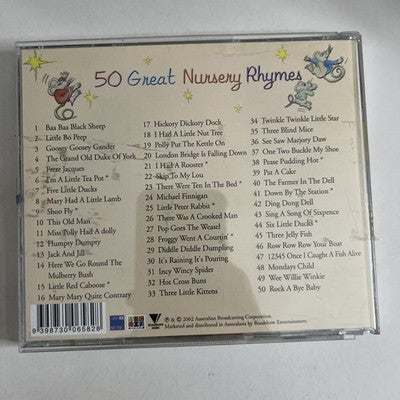 Various – 50 Great Nursery Rhymes (CD, 2002) Australia 300658-2