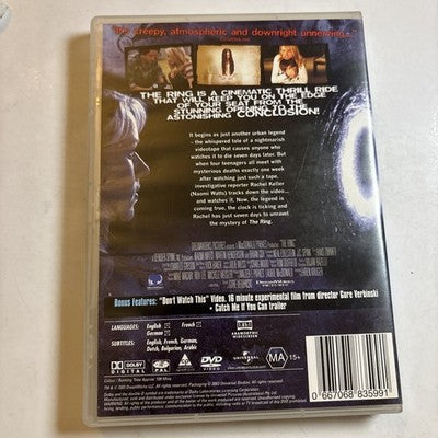 The Ring (DVD, 2002) Naomi Watts Region 4