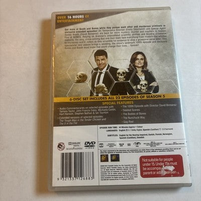 Bones:  Season 5 (DVD, 2010) Region 4