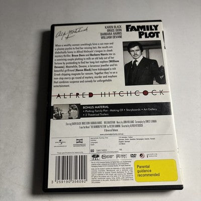 Family Plot (DVD, 1976) Karen Black, Bruce Dern, Barbara Harris Region 4,2