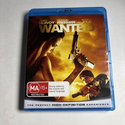 Wanted (Blu-ray, 2008) Morgan Freeman, Angelina Jolie Region B