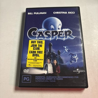 Casper (DVD, 1995) Bill Pullman, Christina Ricci Region 4,2