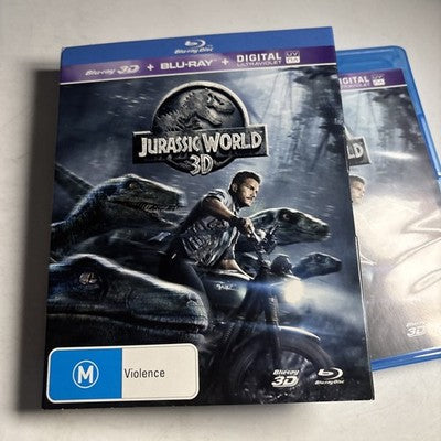 Jurassic World 3D (Blu-ray 3D, 2015) Chris Pratt, Omar Sy Region B