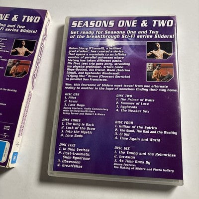 Sliders : Season 1 & 2 (DVD, 1996) Region 4,2