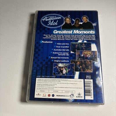 Australian Idol - Greatest Moments (DVD, 2006) Guy Sebastian Region 4 NEW