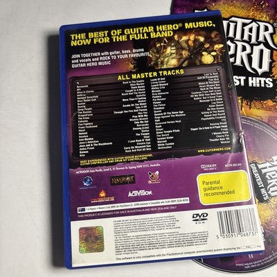 Guitar Hero Greatest Hits Sony Playstation 2 PS2 Manual PAL