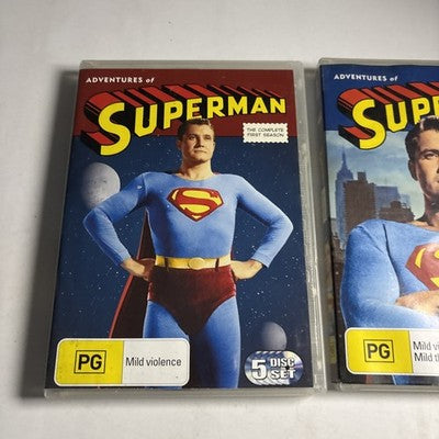 Adventures of Superman : Season 1 & 2 (DVD, 1952, 10-Disc) Region 4