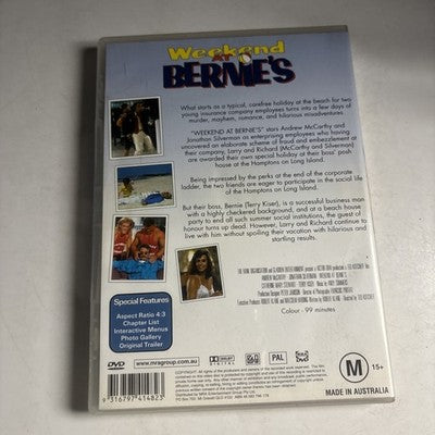 Weekend at Bernie's (DVD, 1989) Andrew Mccarthy, Jonathan Silverman Region 4 NEW