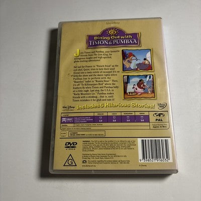 Dining Out with Timon and Pumbaa (DVD, 2004) Disney Region 4