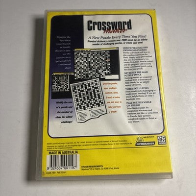 Crossword Maker PC CDROM Windows 95, 98