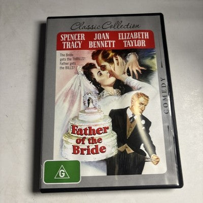 Father of the Bride (DVD, 1950) Spencer Tracy, Elizabeth Taylor Region 4 NEW