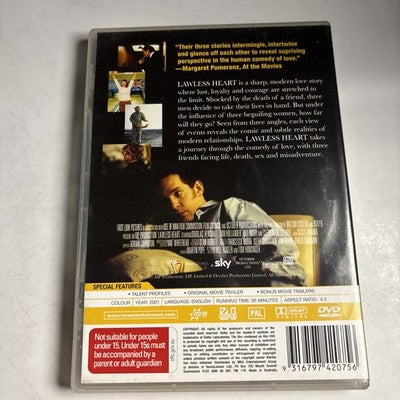 Lawless Heart (DVD, 2001) Bill Nighy, Clementine Celaire, Tom Hollander Region 4
