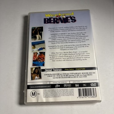 Weekend at Bernie's (DVD, 1989) Andrew Mccarthy, Jonathan Silverman Region 4 NEW
