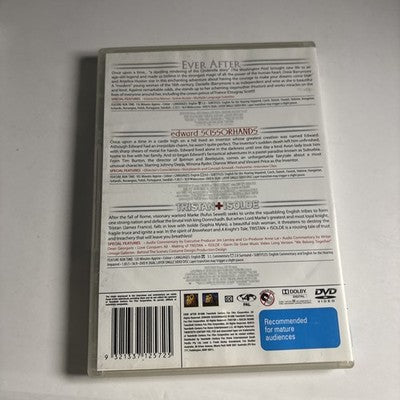 Ever After / Edward Scissorhands / Tristan + Isolde DVD 3-Disc Region 4