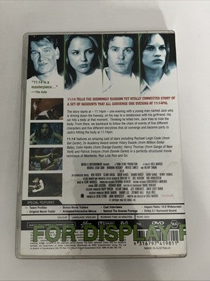 11:14 (DVD, 2003) Rachael Leigh Cook, Patrick Swayze, Hilary Swank Region 4