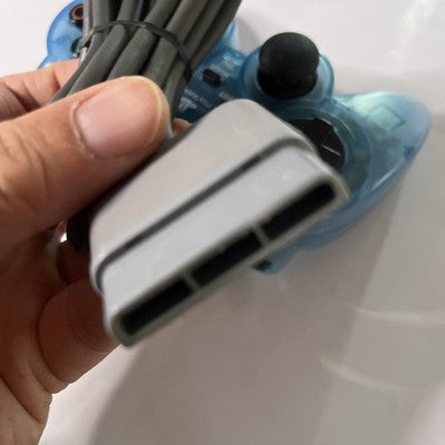 Hori Sony PlayStation Analog Sindou Fighting Controller Clear Blue For PS1 PS2