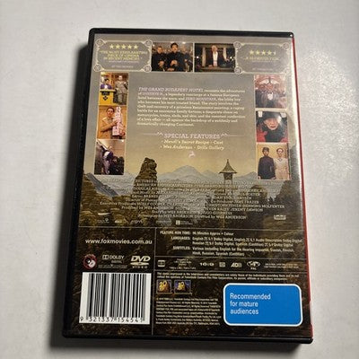 The Grand Budapest Hotel (DVD, 2013) Bill Murray, Ralph Fiennes Region 4