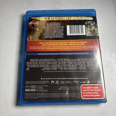 Hercules 3D (Blu-ray 3D, 2014) Dwayne Johnson Region B