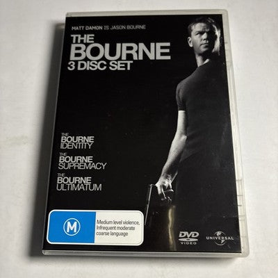 The Bourne Identity / The Bourne Supremacy / The Bourne Ultimatum DVD Region 4,2