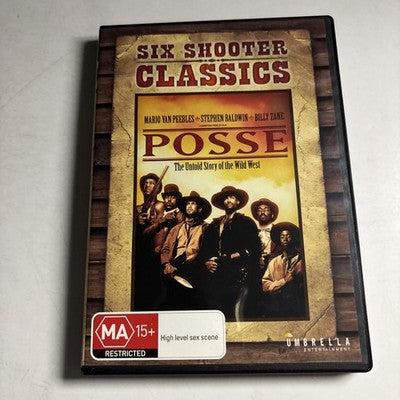 Posse (DVD, 1993) Stephen Baldwin, Charles Lane, Billy Zane, Region 4