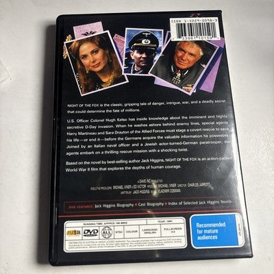 Night Of The Fox (DVD, 1990) George Peppard, Deborah Raffin All Regions NEW