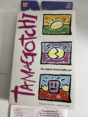Bandai Tamagotchi Aqua Blue 1997 Pet Electronic Game