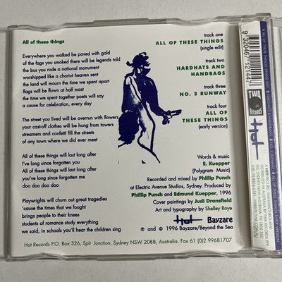Ed Kuepper – All Of These Things Part One (CD, 1997) Australia HIT 13