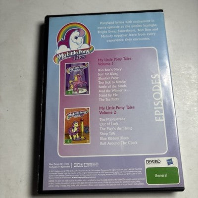 My Little Pony Tales - Volume 1 & 2 (DVD, 1995) Region 4