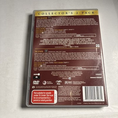 Cold Mountain / The Others (DVD, 2003) Nicole Kidman Region 4